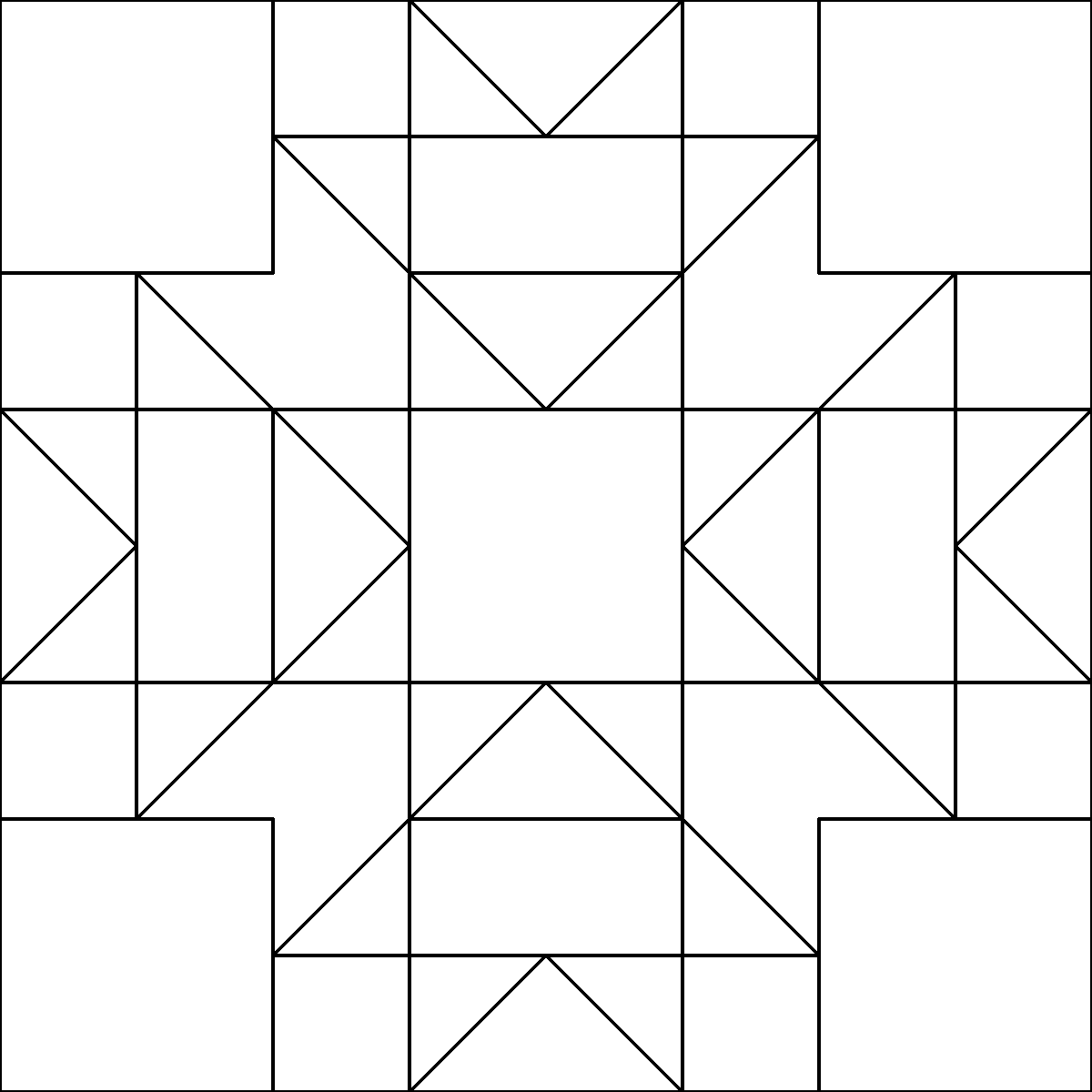 Pattern 53, Crown and Star barn quilt pattern thumbnail